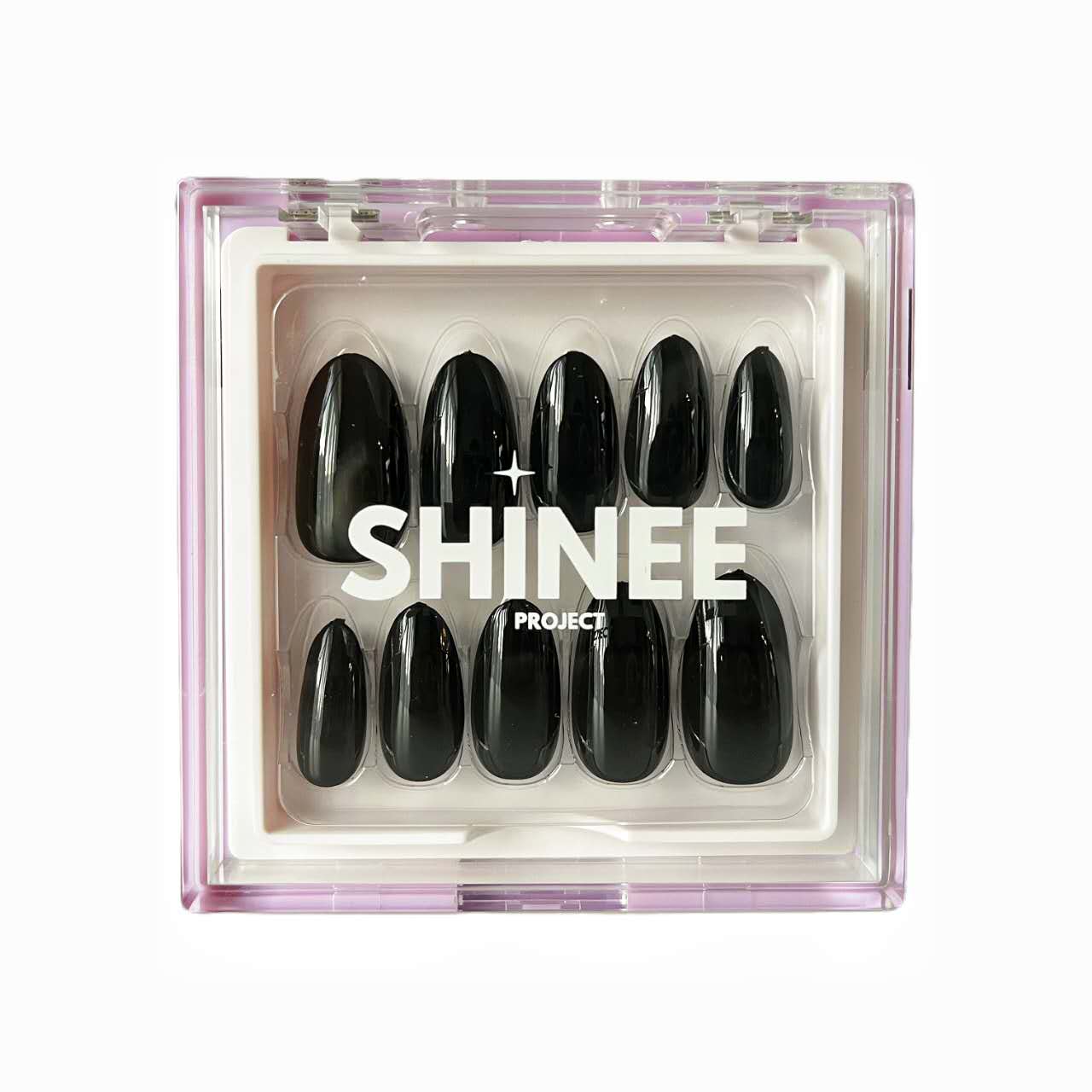 Your go to press on nails - best press on nails nz - almond shape nails - Black Oval