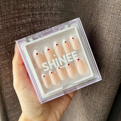 Your go to press on nails - best press on nails nz - almond shape nails -  French Tip