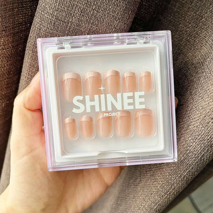 Your go to press on nails - best press on nails nz - short square shape nails - French Tip
