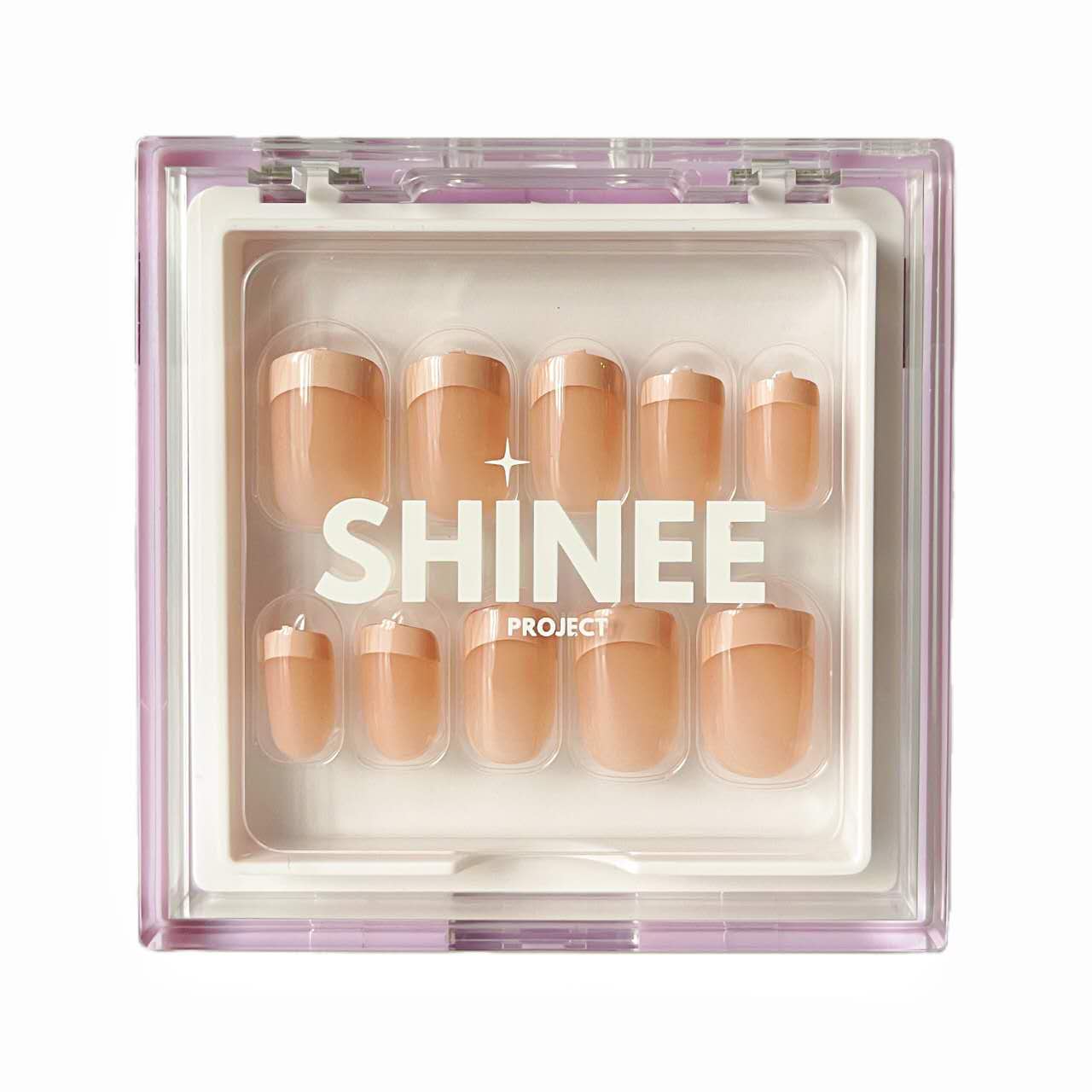 Your go to press on nails - best press on nails nz - short square shape nails - French Tip