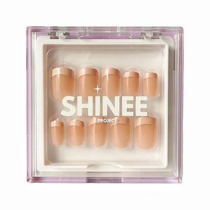 Your go to press on nails - best press on nails nz - short square shape nails - French Tip