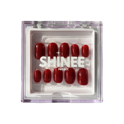 Your Go To Press on Nails - Press on Nails NZ - dark red colour and short square shape nails